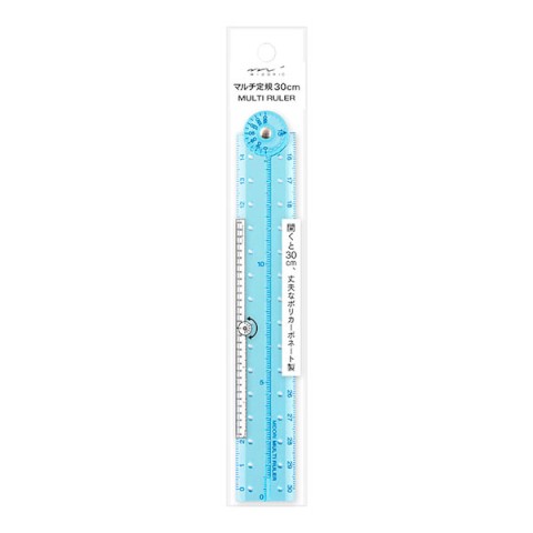 MULTI RULER 30CM BLUE
