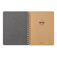 GRAIN NOTEBOOK B6 DARK BROWN