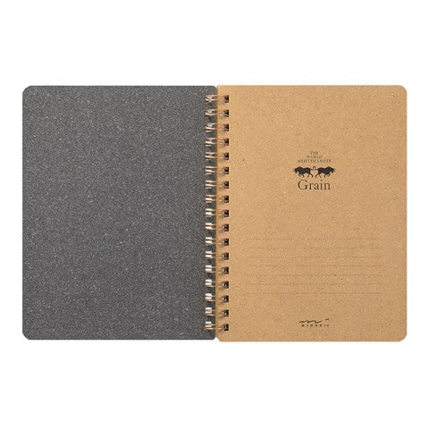 GRAIN NOTEBOOK B6 DARK BROWN