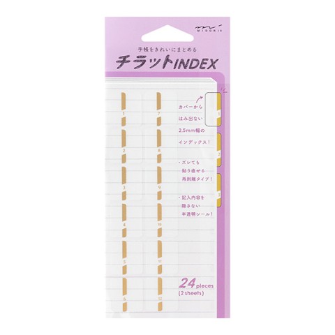 INDEX LABEL CHIRATTO NUMBER GOLD
