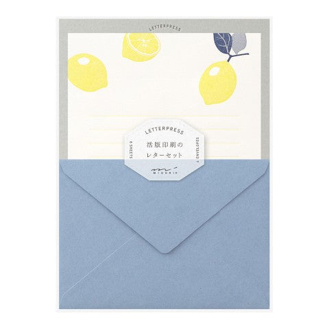 LETTER SET 476 LETTERPRESS LEMON