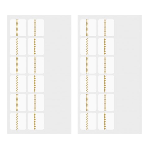 MIDORI CHIRATTO INDEX TAB - LARGE - GOLD PATTERN