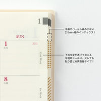 MIDORI CHIRATTO INDEX TAB - LARGE - GOLD PATTERN