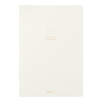 MIDORI SOFT COLOR NOTEBOOK - A5 - DOT GRID - WHITE