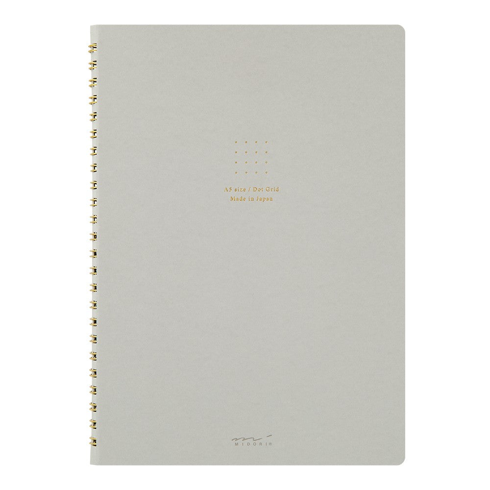 RING NOTEBOOK A5 COLOR DOT GRID GRAY