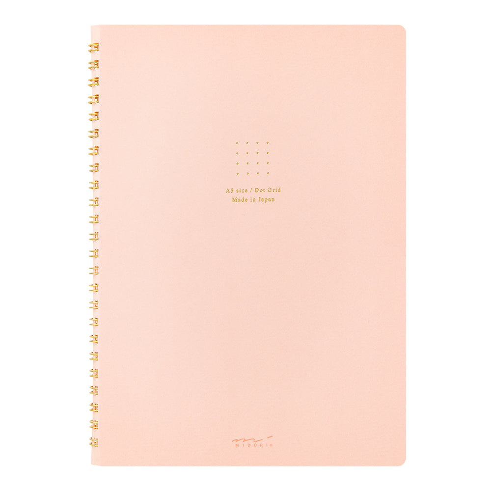 RING NOTEBOOK A5 COLOR DOT GRID PINK