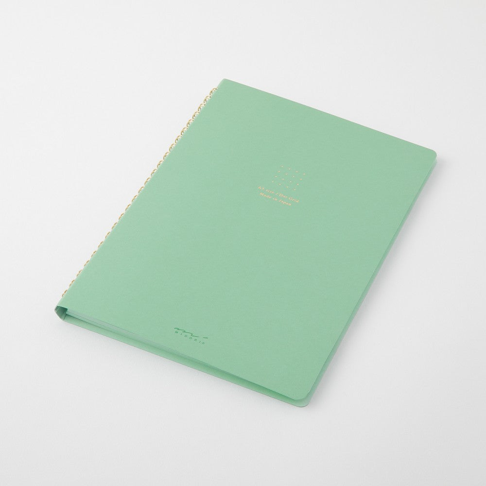 RING NOTEBOOK A5 COLOR DOT GRID GREEN