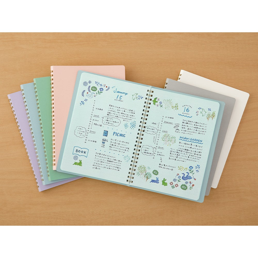 RING NOTEBOOK A5 COLOR DOT GRID GREEN