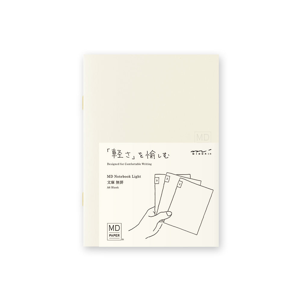 MD NOTEBOOK LIGHT A6 BLANK 3PCS PACK A (CHANGE FROM JP#231700)