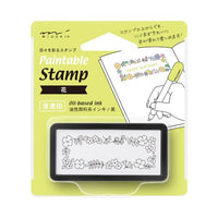 PAINTABLE STAMP PRE-INKED HALF SIZE FLOWER