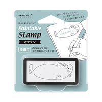 PAINTABLE STAMP PRE-INKED HALF SIZE SEAL