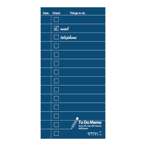MEMO PAD TO DO LIST NAVY