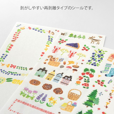 YURU LOG STICKER 2 SHEETS SCANDINAVIA