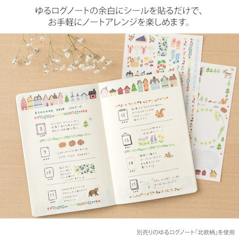 YURU LOG STICKER 2 SHEETS SCANDINAVIA