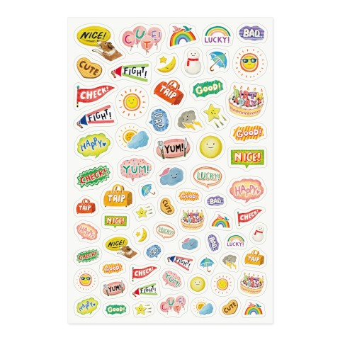 YURU LOG STICKER 1 SHEET FEELING