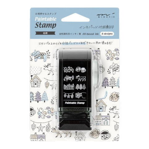 PAINTABLE ROTATING STAMP DIAL NORDIC MOTIF