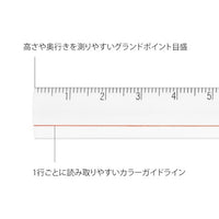 LENS RULER 15CM CLEAR