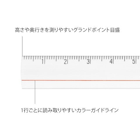 LENS RULER 15CM CLEAR