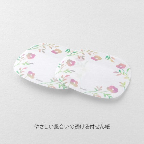 STICKY NOTES TRANSPARENCY FLOWER PINK