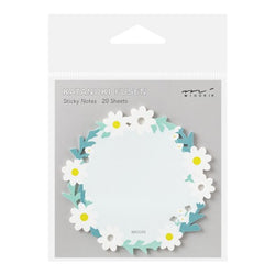 STICKY NOTES DIE CUTTING WREATH WHITE
