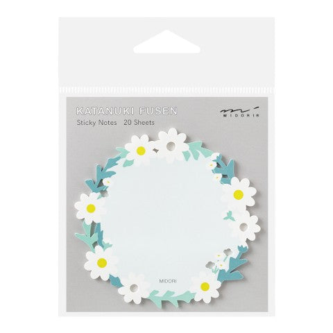 STICKY NOTES DIE CUTTING WREATH WHITE
