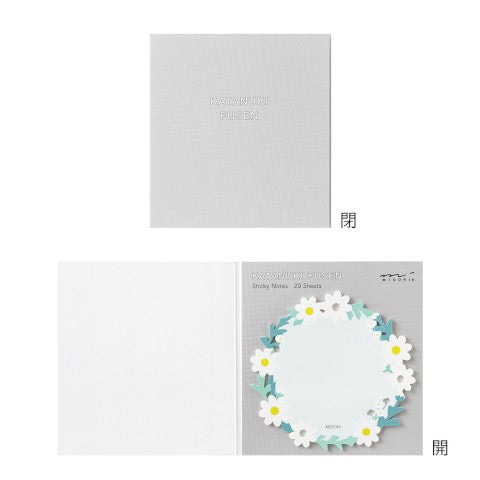 STICKY NOTES DIE CUTTING WREATH WHITE