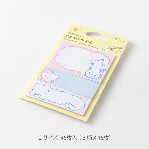 STICKY NOTES DRAWING CAT