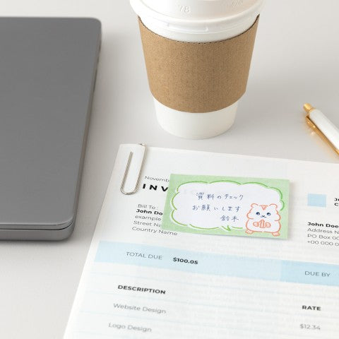 STICKY NOTES DRAWING HAMSTER