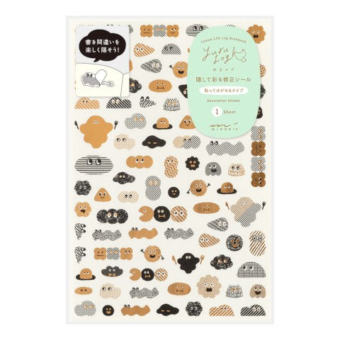YURU LOG DECORATION STICKER 1 SHEET CAMOUFLAGE MINI MONSTER