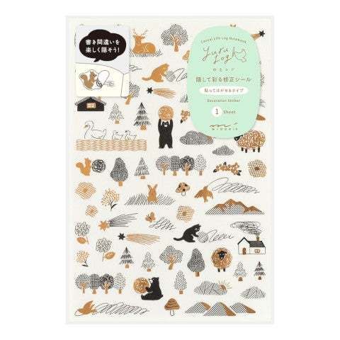 YURU LOG DECORATION STICKER 1 SHEET CAMOUFLAGE FOREST