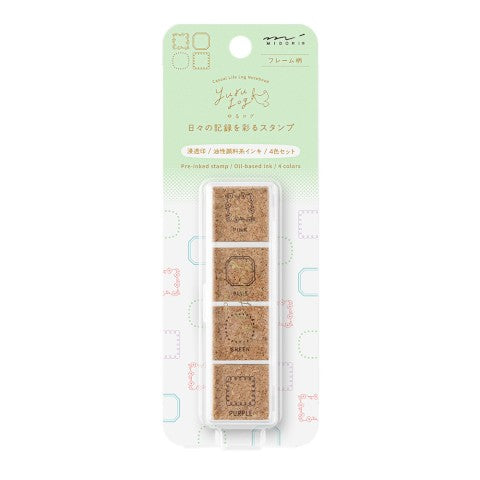 YURU LOG PAINTABLE STAMP PRE-INKED FRAME