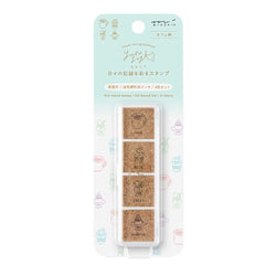 YURU LOG PAINTABLE STAMP PRE-INKED CAFE