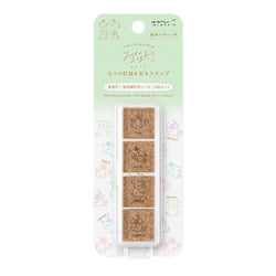 YURU LOG PAINTABLE STAMP PRE-INKED ANIMAL POSES