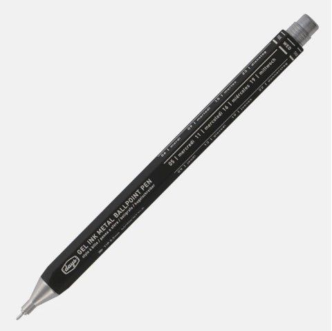 GEL METAL BALLPOINT PEN MARK STYLE DAYS 0.5 BLACK