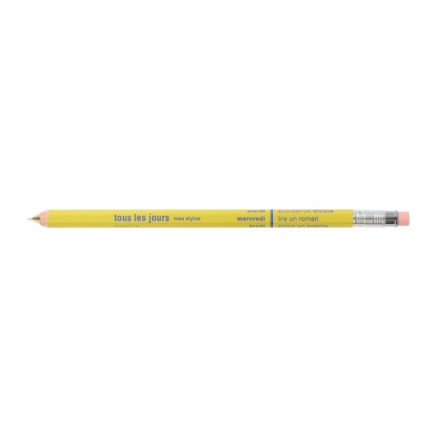 MECHANICAL PENCIL WITH ERASER MUSTARD