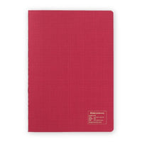 2MM GRID NOTES A5 - RED - CREAM PAPER