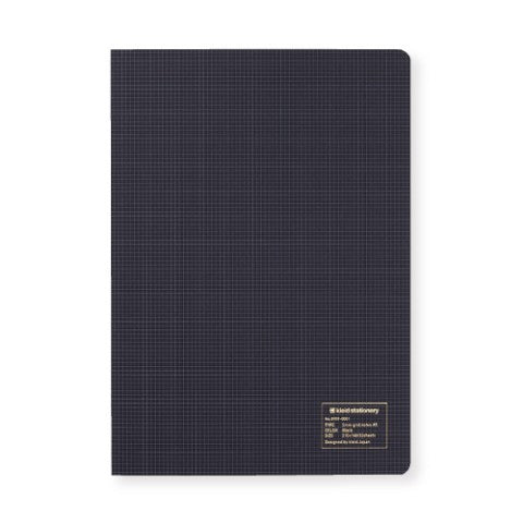 2MM GRID NOTES A5 - BLACK - CREAM PAPER