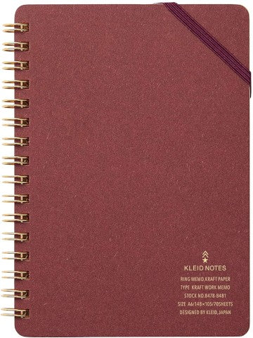 KRAFT WORK MEMO A6 BURGUNDY