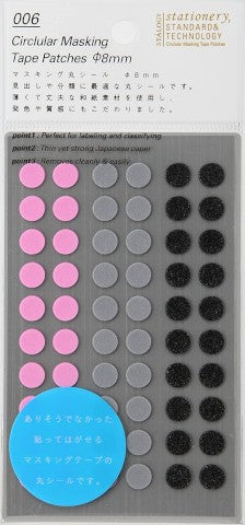 CIRCULAR MASKING TAPE PATCHES 8 MM SHUFFLE SPACE