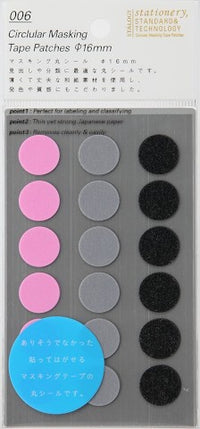 CIRCULAR MASKING TAPE PATCHES 16 MM SHUFFLE SPACE