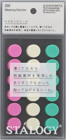 CIRCULAR MASKING TAPE PATCHES 16 MM SHUFFLE ICE CREAM