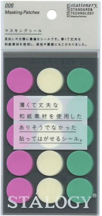 CIRCULAR MASKING TAPE PATCHES 20 MM SHUFFLE ICE CREAM