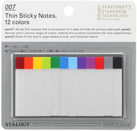 THIN STICKY NOTES 12 COLORS