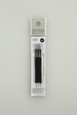 WATER-BASED GEL INK BALL POINT PEN REFILLS 3P