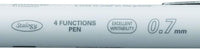 4 FUNCTIONS PEN 0.7MM BLACK