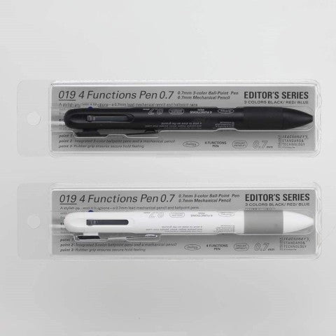 4 FUNCTIONS PEN 0.7MM BLACK