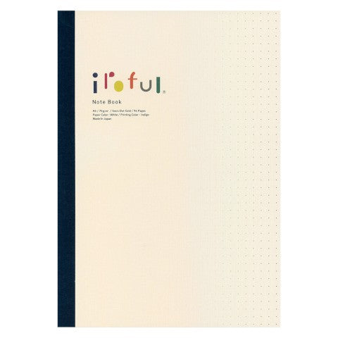 IROFUL SOFT COVER NOTEBOOK 96 P A5 WHITE 5MM DOT GRID