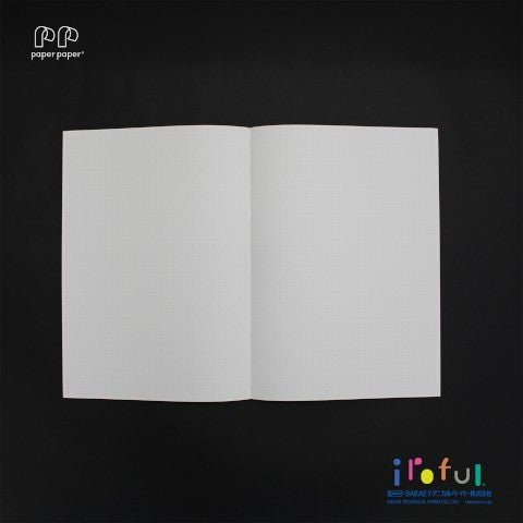 IROFUL SOFT COVER NOTEBOOK 96 P A5 WHITE 5MM DOT GRID