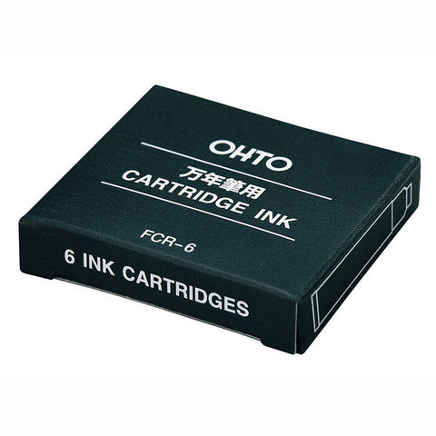 OHTO DUDE FOUNTAIN PEN REFILL 6PCS BLACK