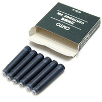 OHTO DUDE FOUNTAIN PEN REFILL 6PCS BLACK